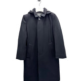FULL LENGTH BOYS WOOL COAT IN BLACK - Emporio
