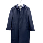 FULL LENGTH BOYS WOOL COAT IN NAVY - Emporio