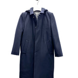 FULL LENGTH BOYS WOOL COAT IN NAVY - Emporio