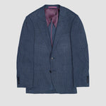 HALF-LINED RIALTO BLAZER IN TEXURED BLUE - Emporio
