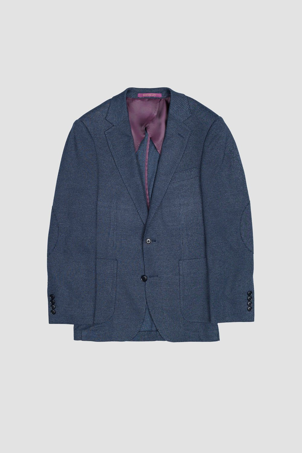 HALF-LINED RIALTO BLAZER IN TEXURED BLUE - Emporio