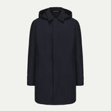 HAMILTON & HAYES 3/4 WINTER RAIN COAT IN NAVY - Emporio