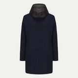 HAMILTON & HAYES 3/4 WOOL WINTER COAT IN NAVY - Emporio