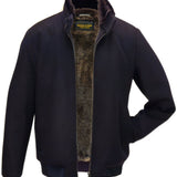 H&H FUR LINED BOMBER IN NAVY - Emporio