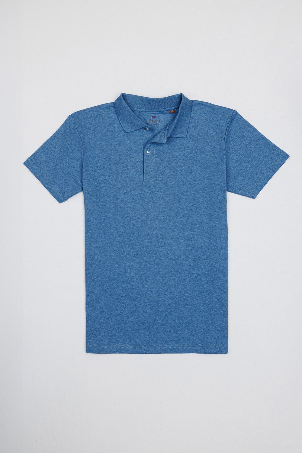 OLIVER 3 BUTTON POLOIN DENIM BLUE - Emporio