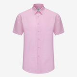 OLIVER COTTON - LINEN POLO IN PINK - Emporio