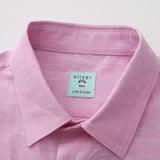 OLIVER COTTON - LINEN POLO IN PINK - Emporio