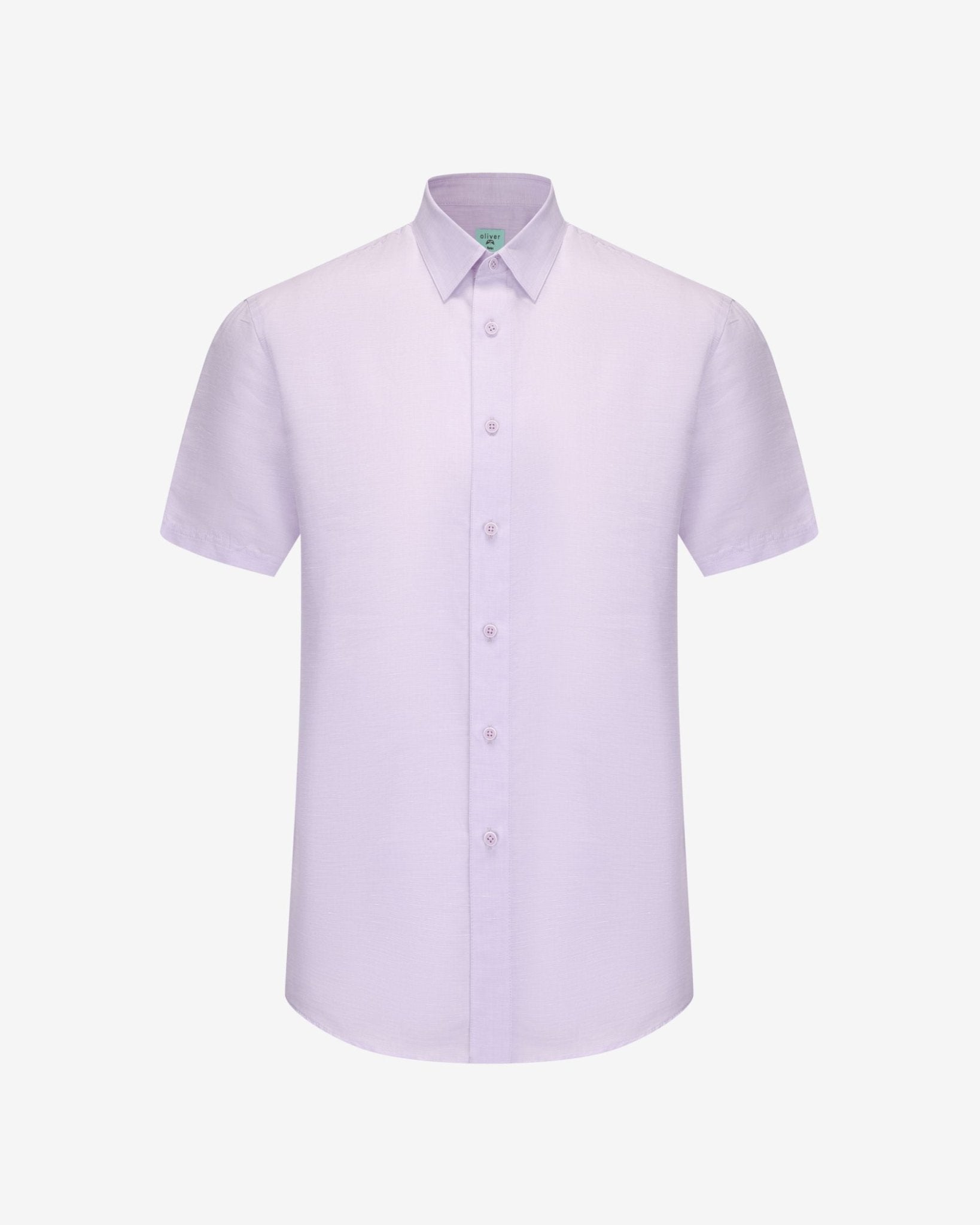 OLIVER COTTON - LINEN POLO IN VIOLET - Emporio