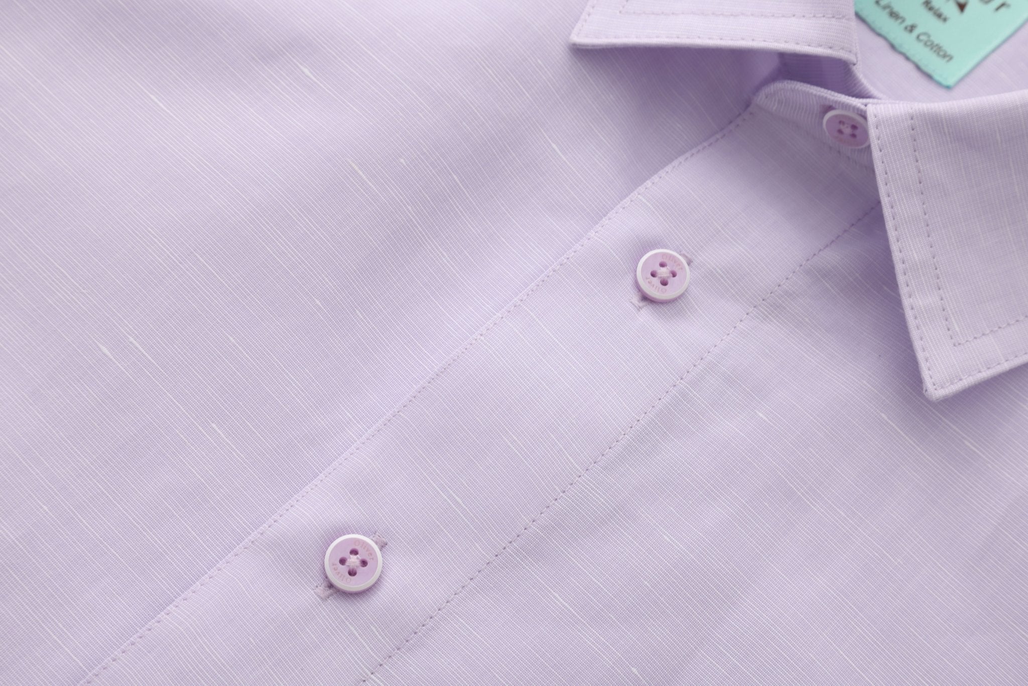 OLIVER COTTON - LINEN POLO IN VIOLET - Emporio