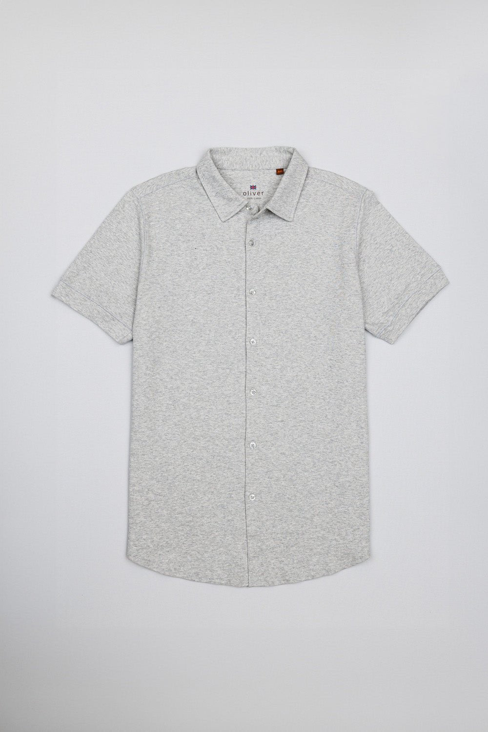 OLIVER FULL BUTTON POLO IN GREY - Emporio