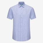 OLIVER LINEN POLO IN BLUE - Emporio