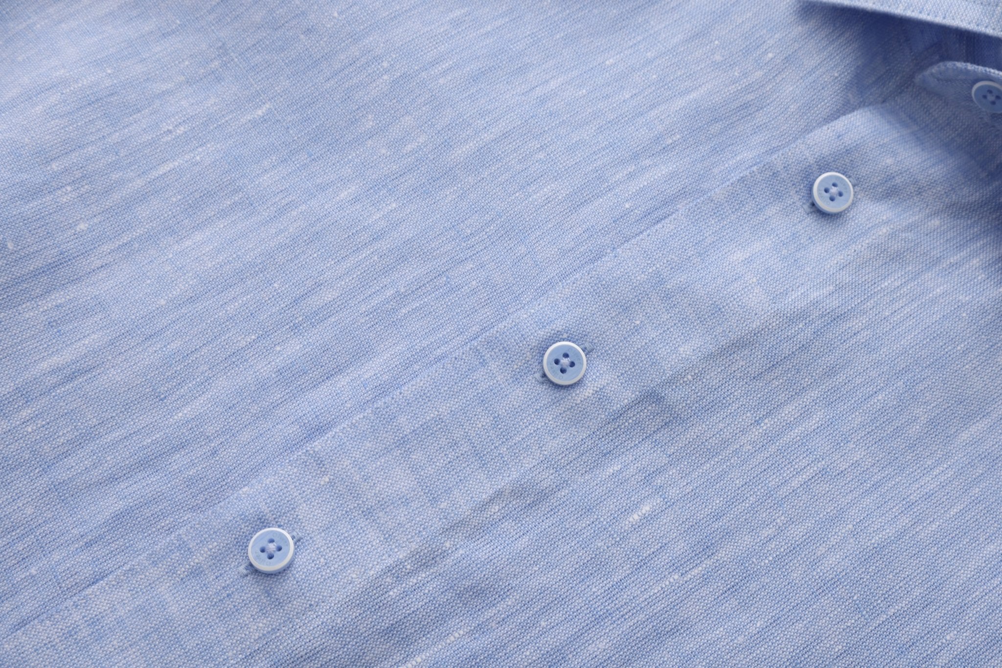 OLIVER LINEN POLO IN BLUE - Emporio
