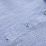 OLIVER LINEN POLO IN BLUE - Emporio