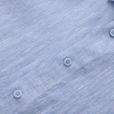 OLIVER LINEN POLO IN BLUE - Emporio