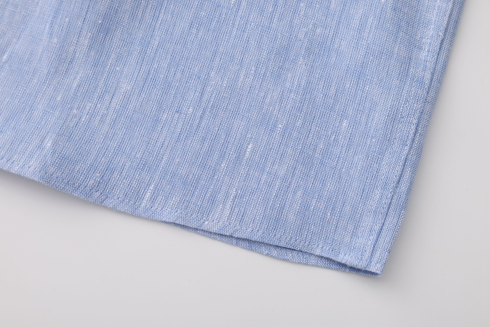 OLIVER LINEN POLO IN BLUE - Emporio