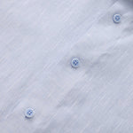 OLIVER LINEN POLO IN SKY - Emporio
