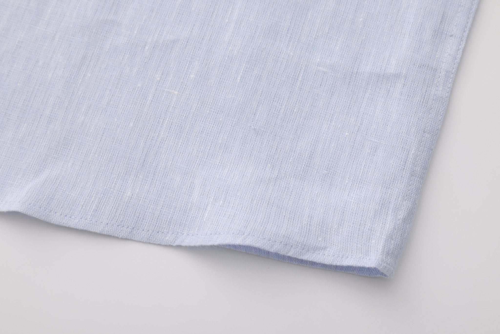OLIVER LINEN POLO IN SKY - Emporio