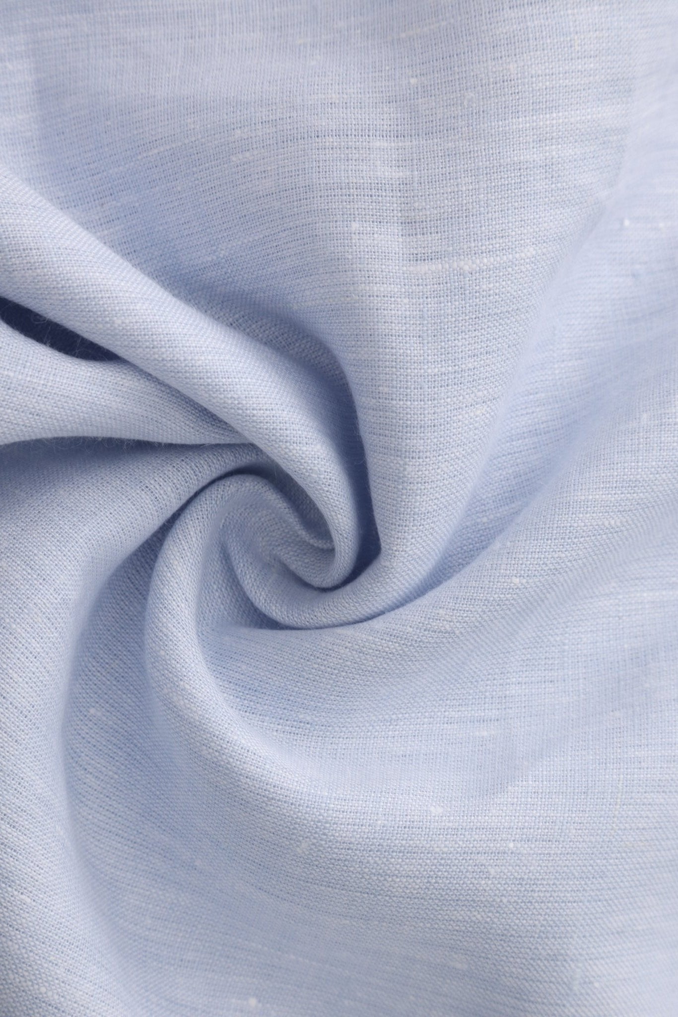 OLIVER LINEN POLO IN SKY - Emporio
