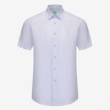OLIVER LINEN POLO IN SKY - Emporio