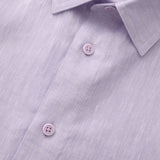 OLIVER LINEN POLO IN VIOLET - Emporio