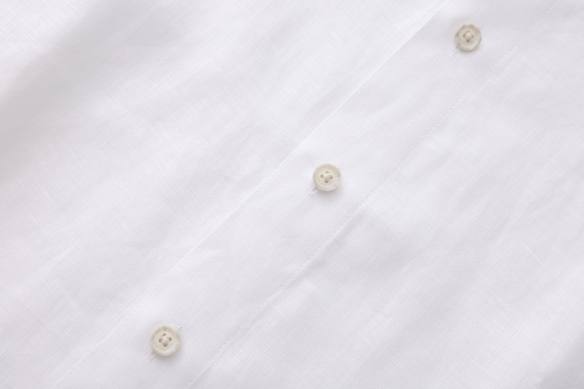 OLIVER LINEN POLO IN WHITE - Emporio