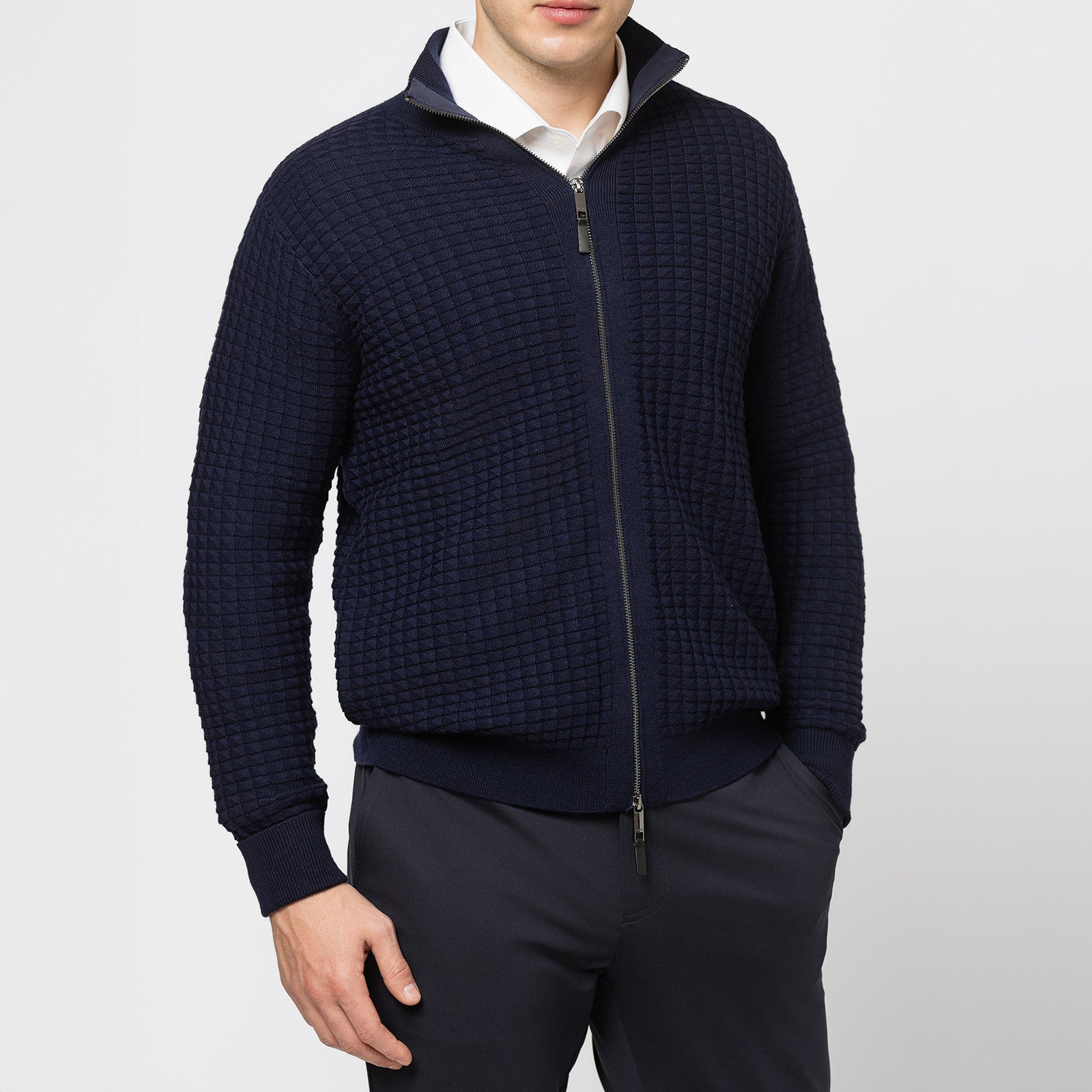 RAFFAELLO TWO WAY ZIP IN NAVY - Emporio