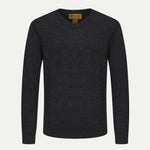 RAFFAELLO V - NECK SWEATER IN CHARCOAL - Emporio