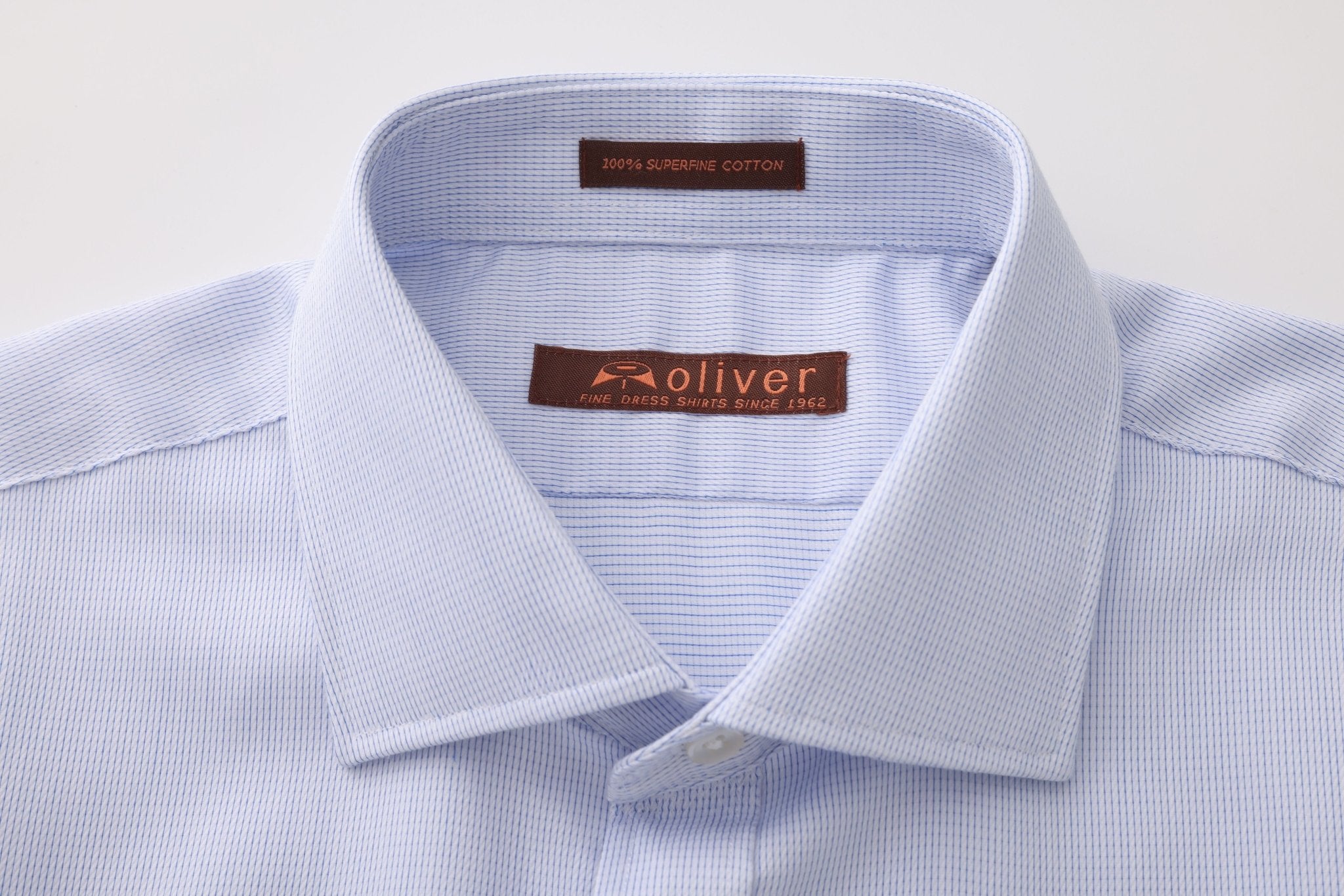 SKY BLUE PINSTRIPE OLIVER SHIRT - Emporio