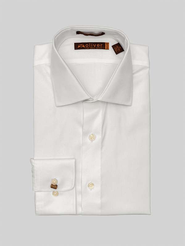 Oliver Men Non-Iron Pique- White - Emporio