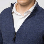 Raffaello Full Zip Sweater- "Blue Marble" - Emporio