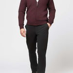 Raffaello Full Zip Sweater- "Mulberry" - Emporio