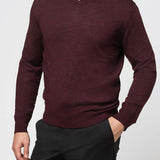 RAFFAELLO V-NECK SWEATER IN MULBERRY