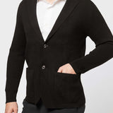 Richard Del Tor single-breasted sweater blazer-Black - Emporio
