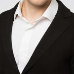 Richard Del Tor single-breasted sweater blazer-Black - Emporio