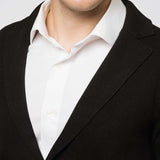 Richard Del Tor single-breasted sweater blazer-Black - Emporio
