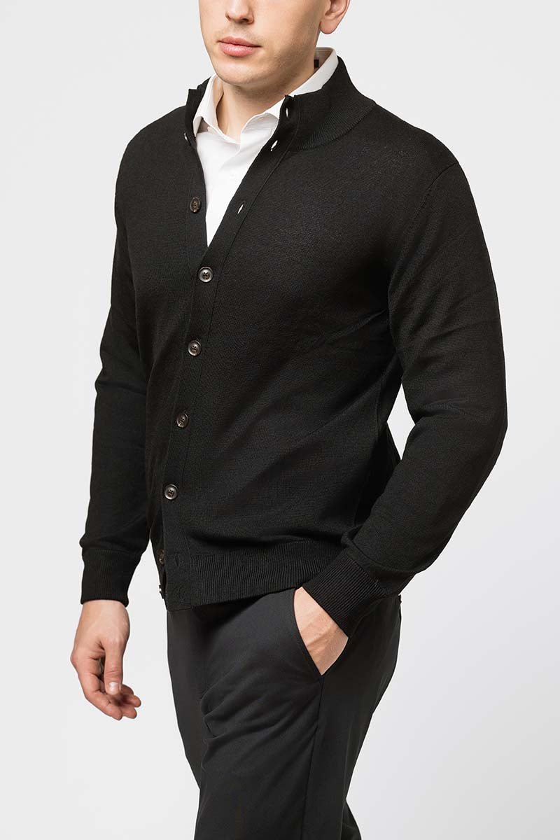 Richard Del Toro Lightweight Button Front-Black - Emporio