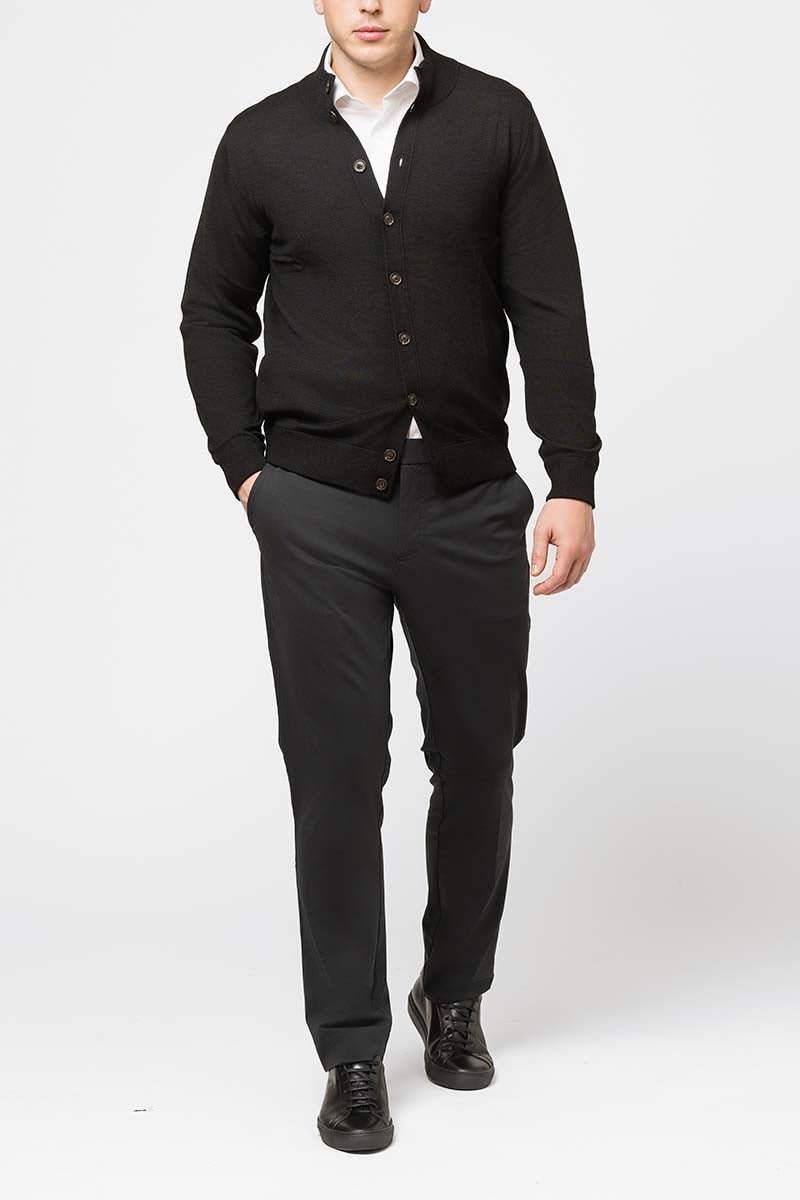 Richard Del Toro Lightweight Button Front-Black - Emporio