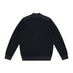 1/2 ZIP TEXTURED SWEATER IN CHARCOAL - Emporio