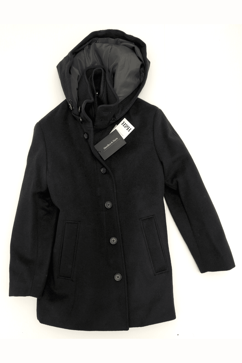 BOYS WOOL WINTER COAT IN BLACK - THE RUSSELL - Emporio