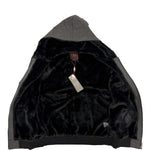 FULL LINED FAUX FUR SWEATER IN DENIM GREY - Emporio
