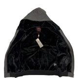 FULL LINED FAUX FUR SWEATER IN DENIM GREY - Emporio