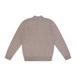 FULL ZIP SWEATER IN OAT - Emporio