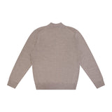 FULL ZIP SWEATER IN OAT - Emporio