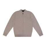 FULL ZIP SWEATER IN OAT - Emporio
