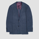 HALF-LINED RIALTO BLAZER IN TEXURED BLUE - Emporio