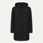 HAMILTON & HAYES 3/4 WINTER RAIN COAT IN BLACK - Emporio