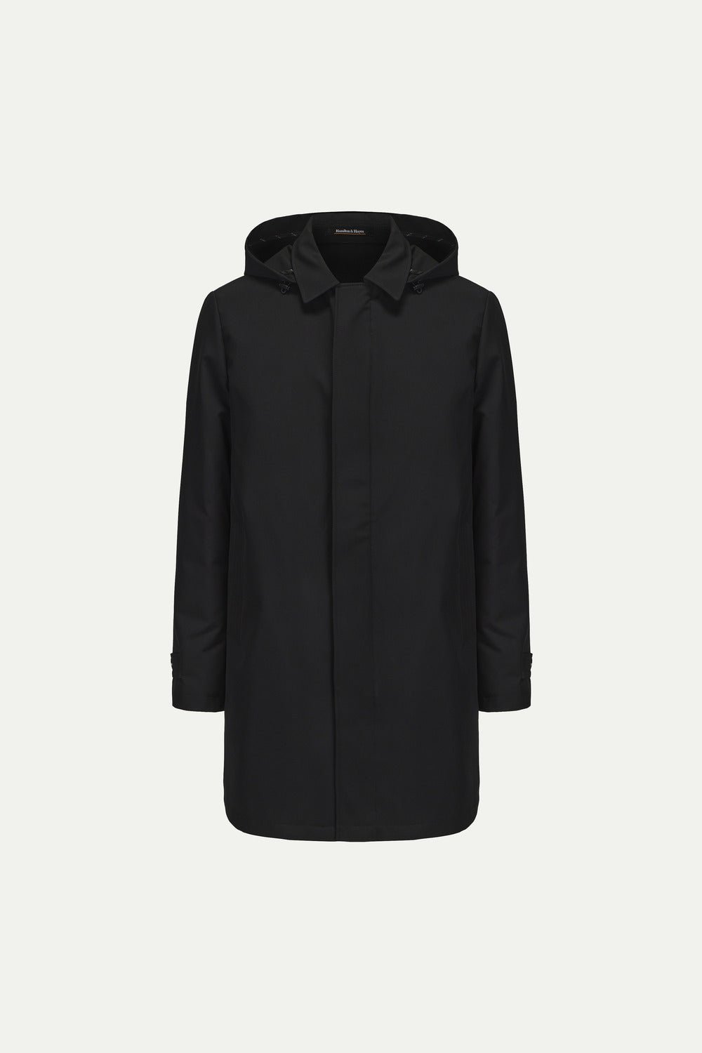 HAMILTON & HAYES 3/4 WINTER RAIN COAT IN BLACK - Emporio