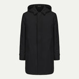 HAMILTON & HAYES 3/4 WINTER RAIN COAT IN BLACK - Emporio