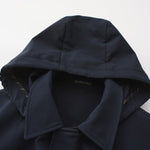 HAMILTON & HAYES 3/4 WINTER RAIN COAT IN NAVY - Emporio