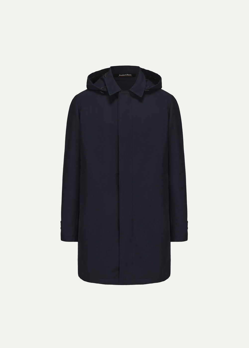 HAMILTON & HAYES 3/4 WINTER RAIN COAT IN NAVY - Emporio